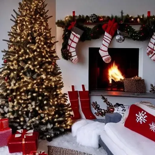 Cozy Room With A Christmas Tree