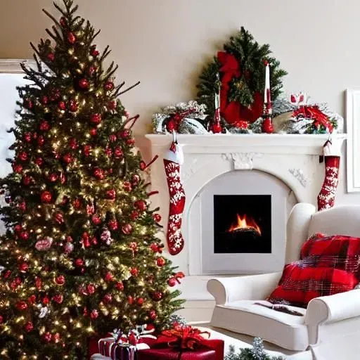 Cozy Room With A Christmas Tree