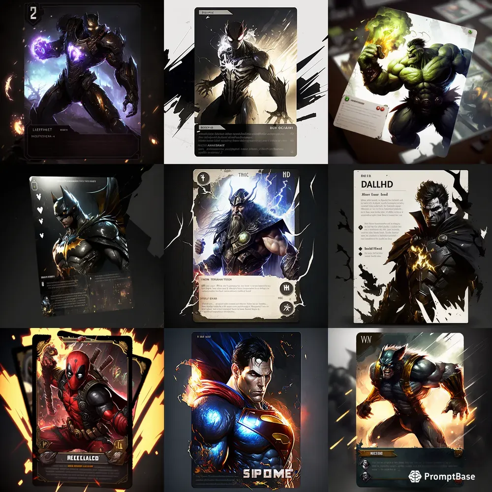 Superhero Card Designs