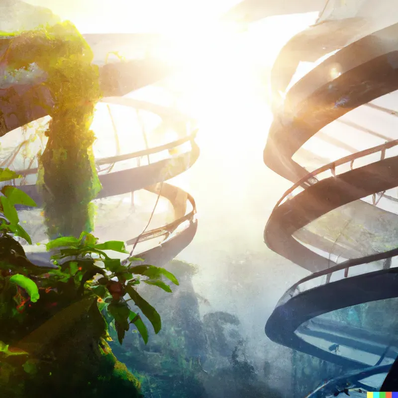 Futuristic Buildings Blended With Nature