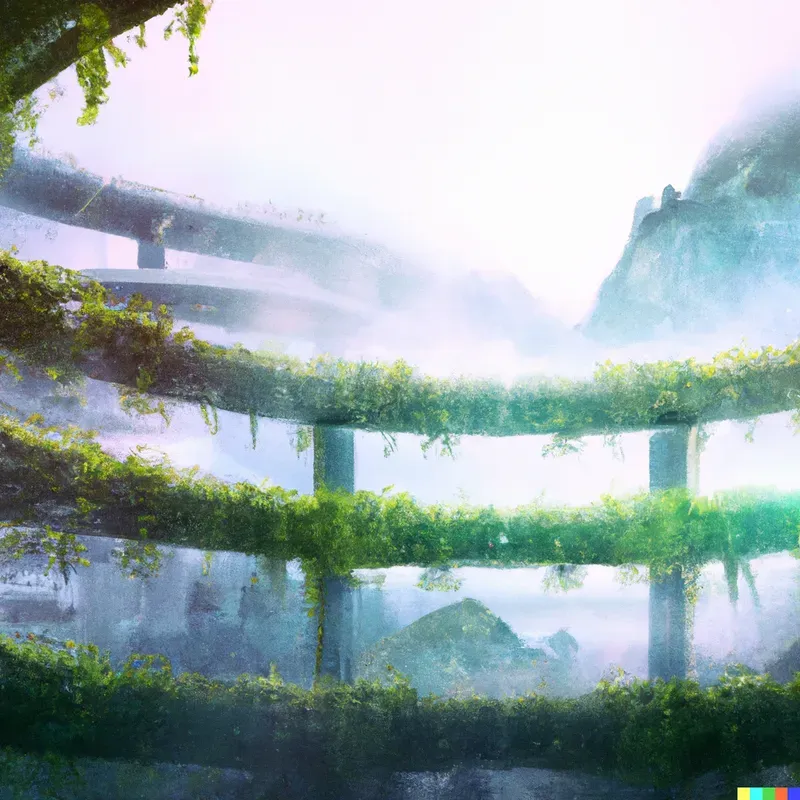 Futuristic Buildings Blended With Nature