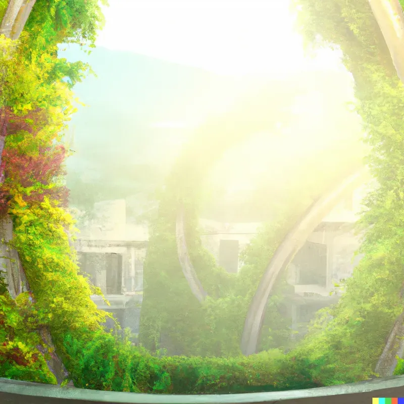 Futuristic Buildings Blended With Nature