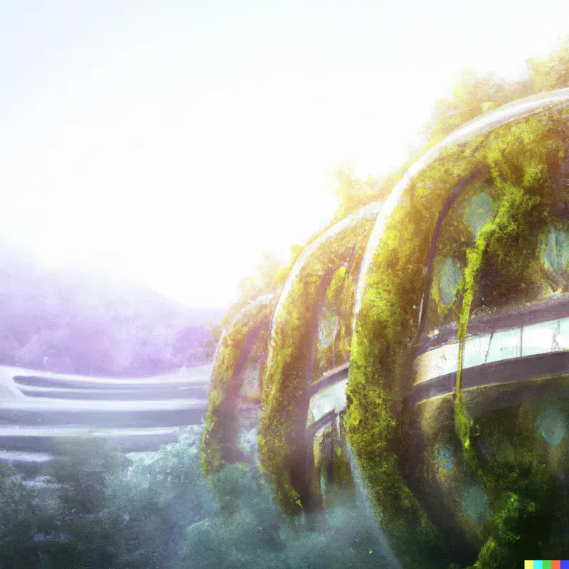 Futuristic Buildings Blended With Nature