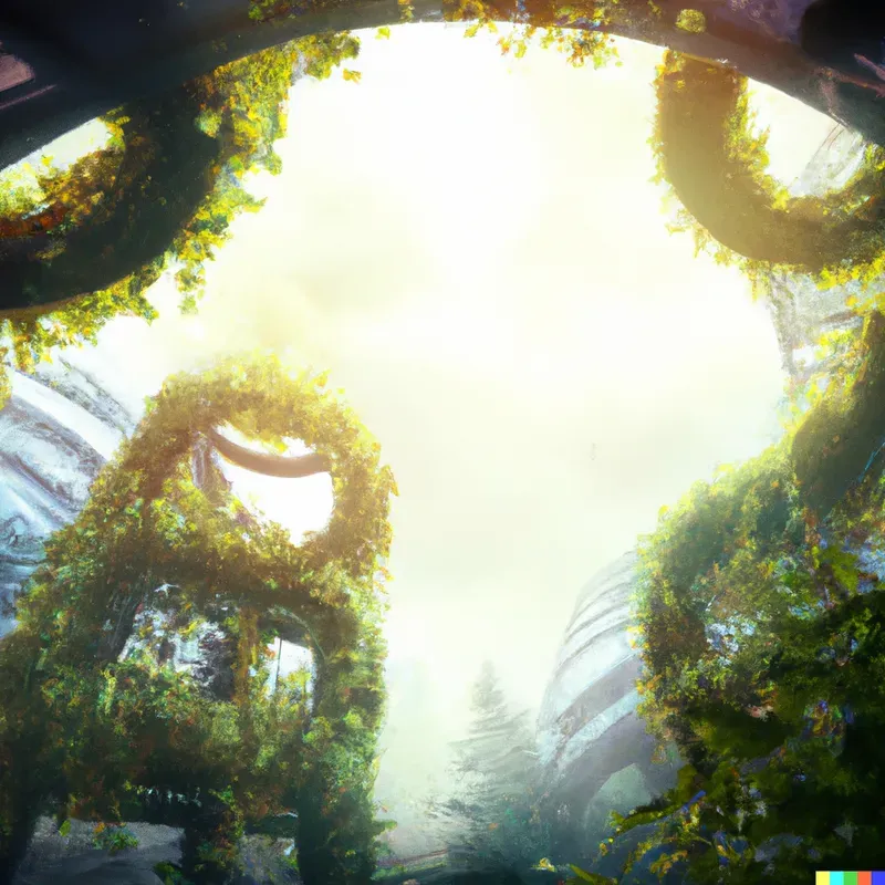 Futuristic Buildings Blended With Nature