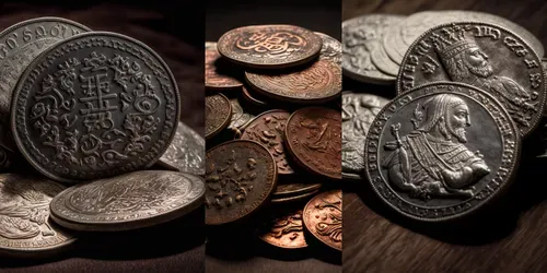 Coins Money Piles generated by midjourney