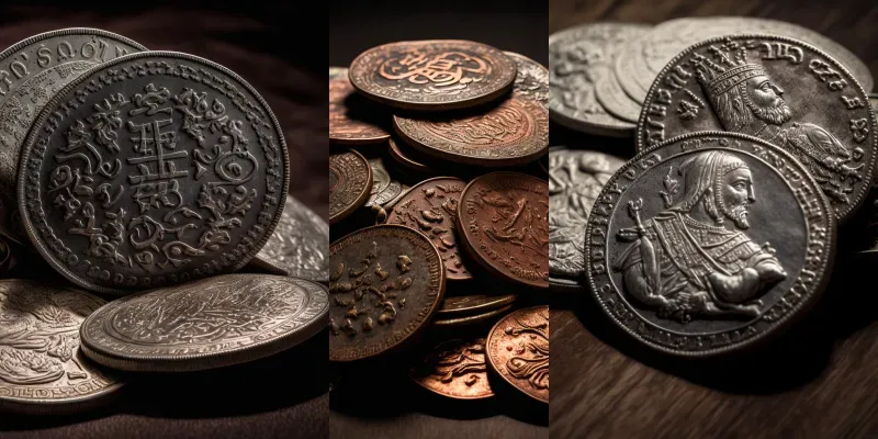 Coins Money Piles generated by undefined