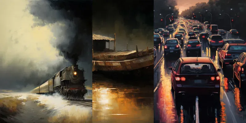 Oil Paintings With Extreme Emotions generated by undefined