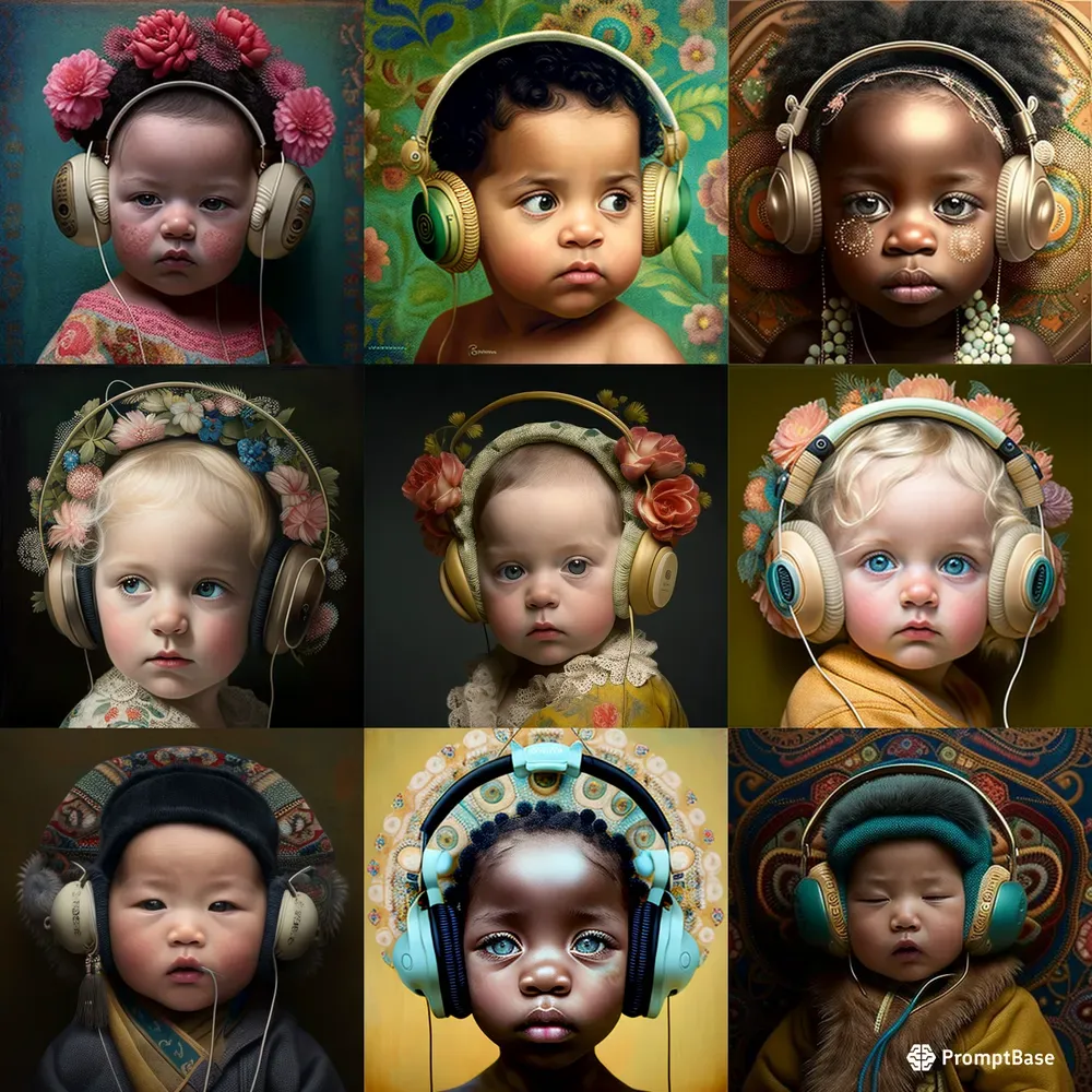 Baby Headphone Portraits
