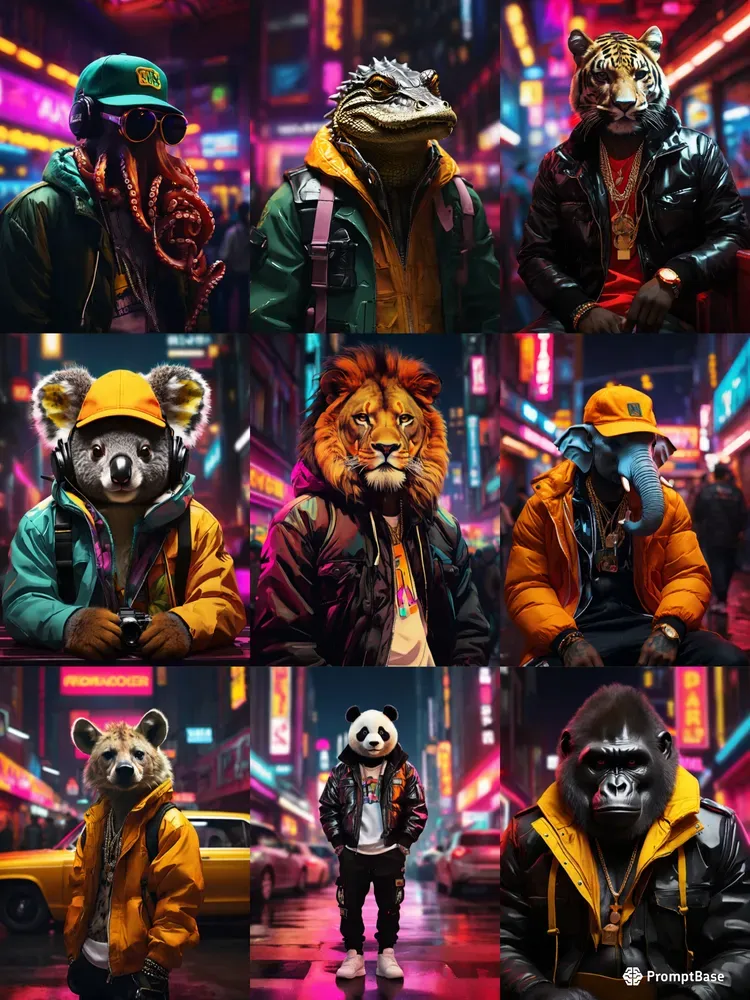 Wild Animals In Hip Hop Vibes