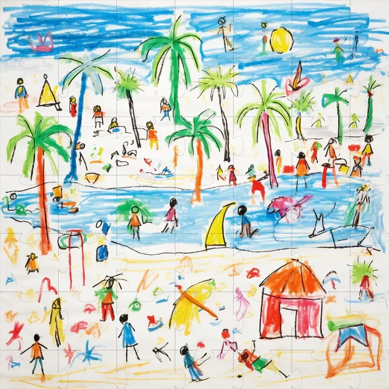 Realistic Kids Children Drawings