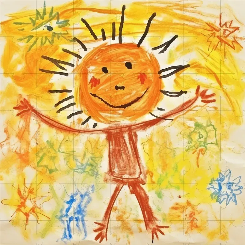 Realistic Kids Children Drawings