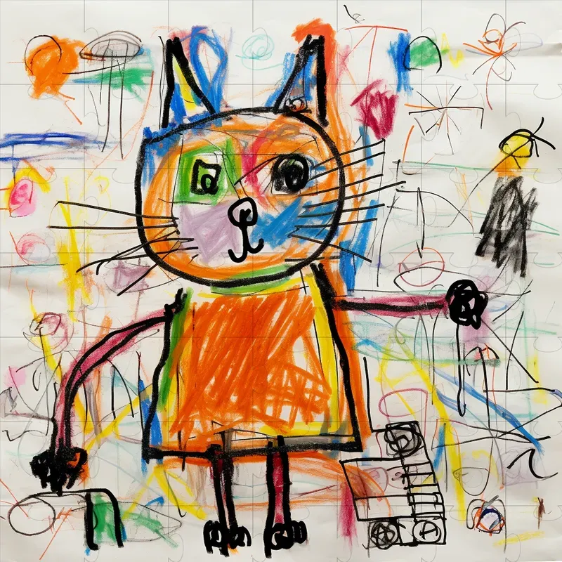 Realistic Kids Children Drawings