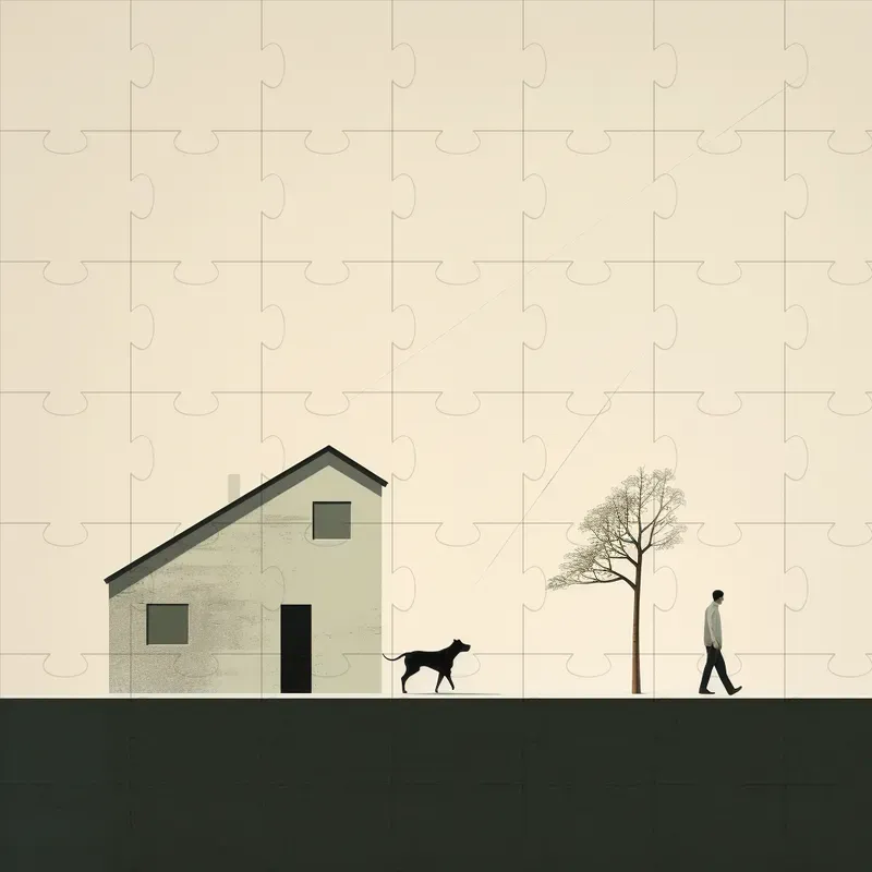 Simple Minimal Conceptual Aesthetics Art