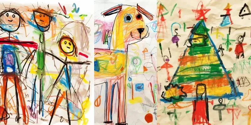 Realistic Kids Children Drawings generated by undefined