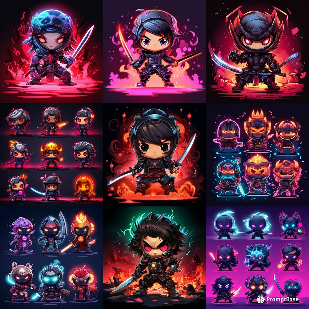 Chibi Samurai Characters