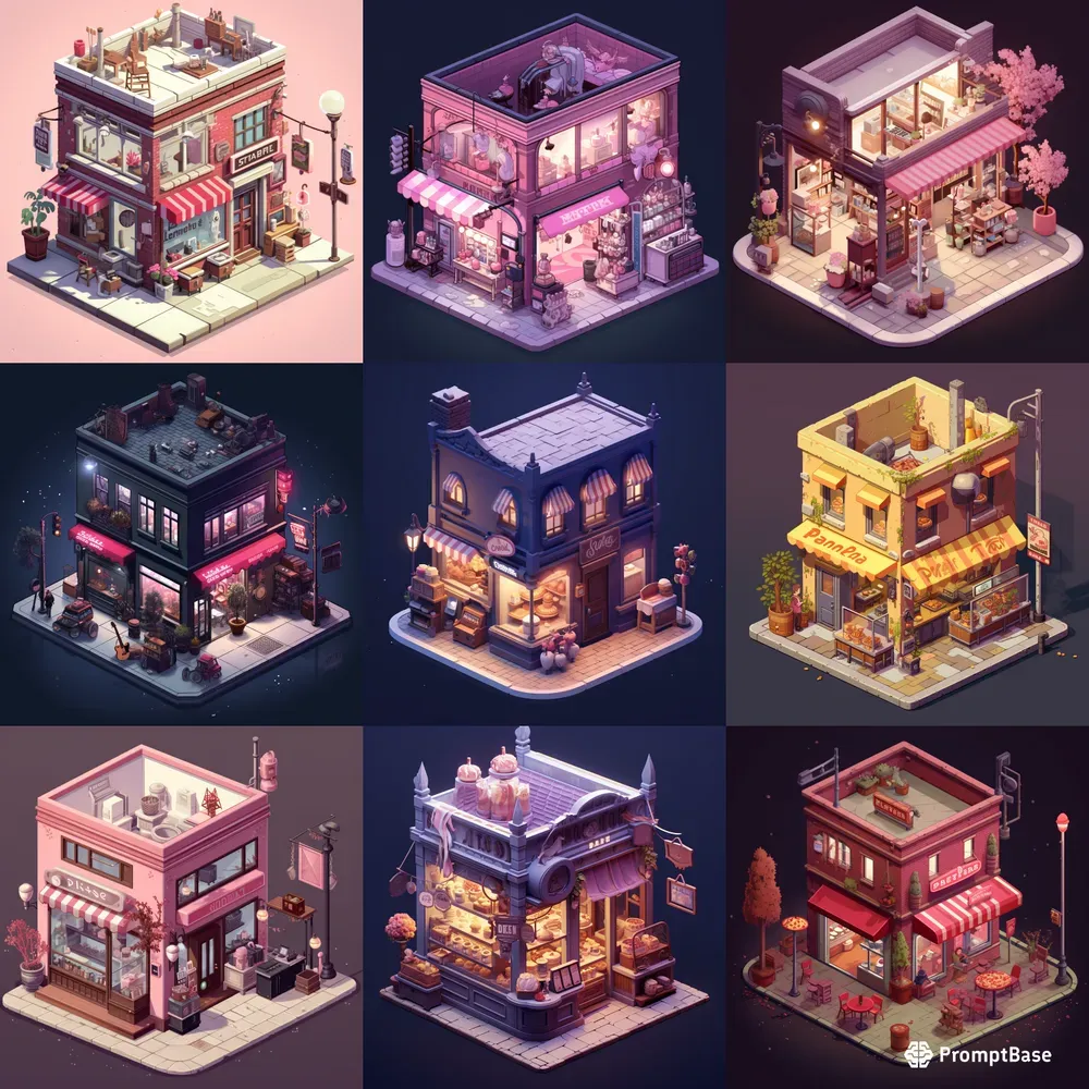3D Isometric Mini Shops