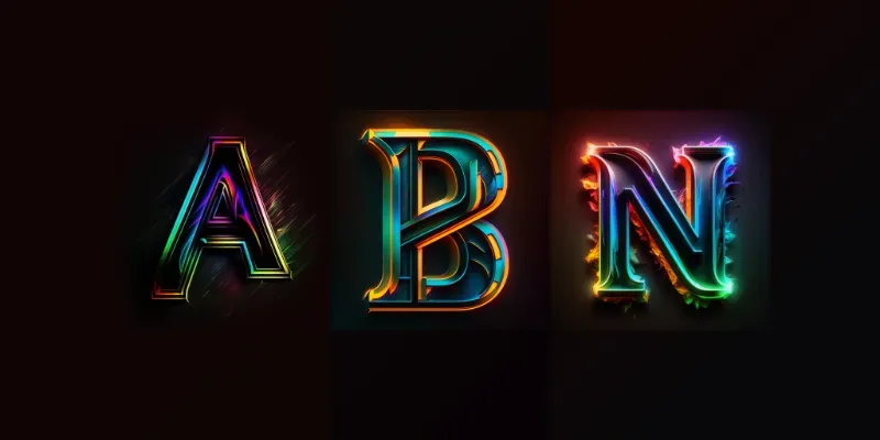 Neon Led Lettermark Logos generated by undefined