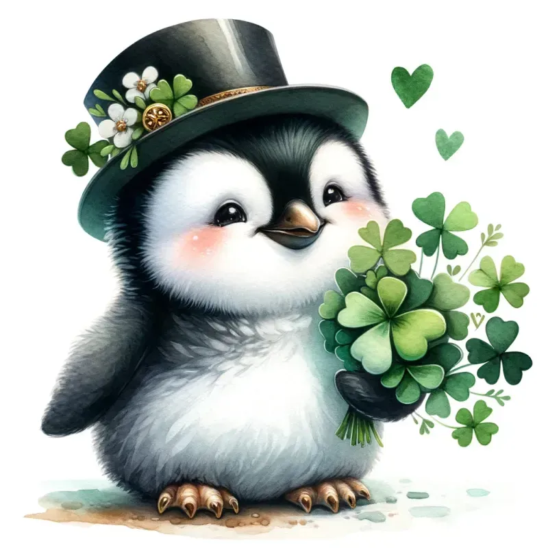 Watercolor St Patricks Day Animals
