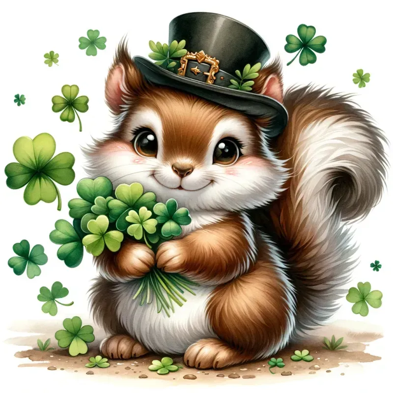Watercolor St Patricks Day Animals