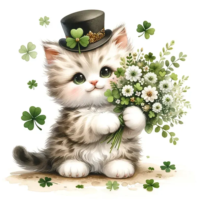Watercolor St Patricks Day Animals