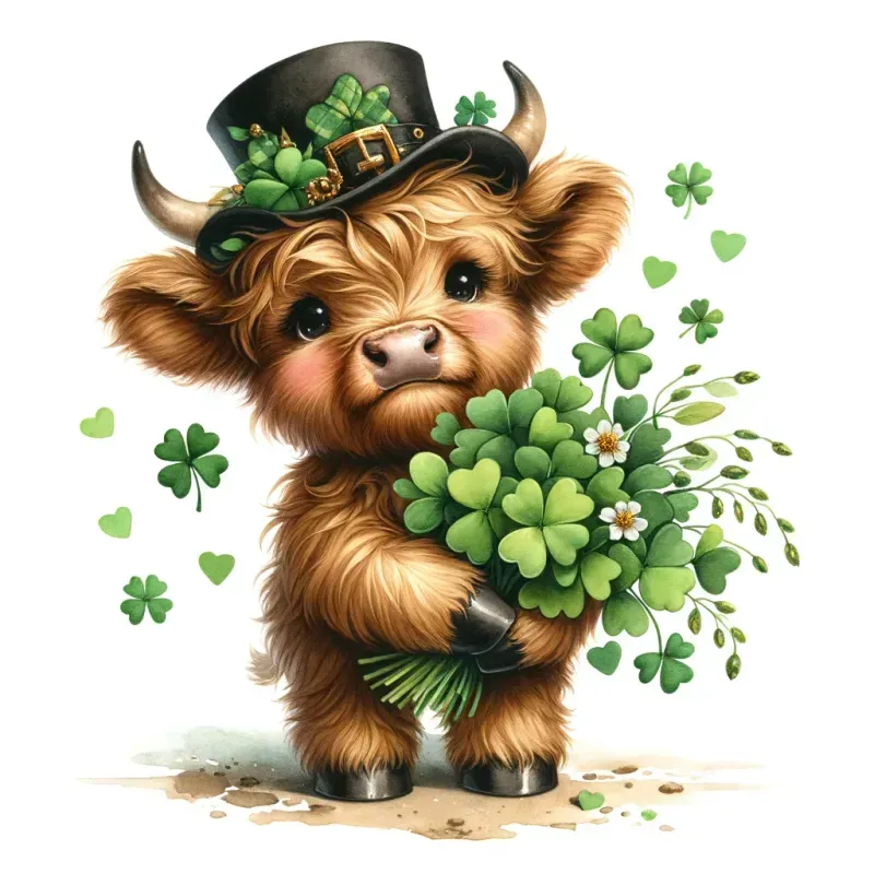 Watercolor St Patricks Day Animals