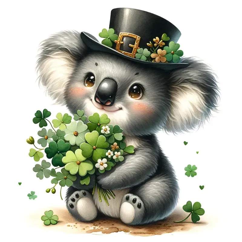 Watercolor St Patricks Day Animals