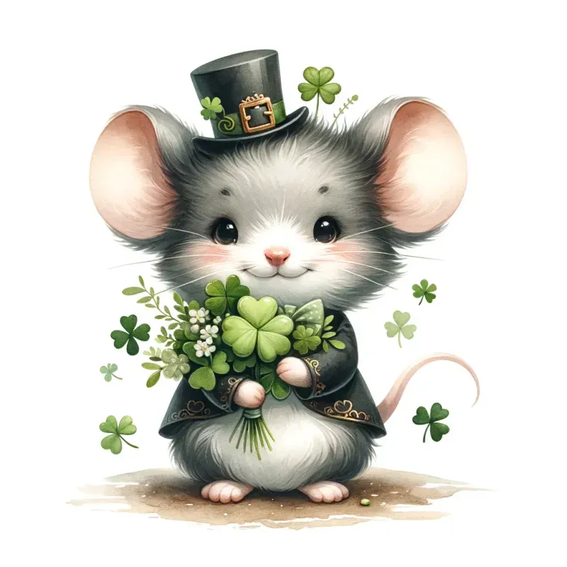 Watercolor St Patricks Day Animals
