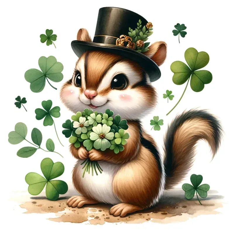 Watercolor St Patricks Day Animals