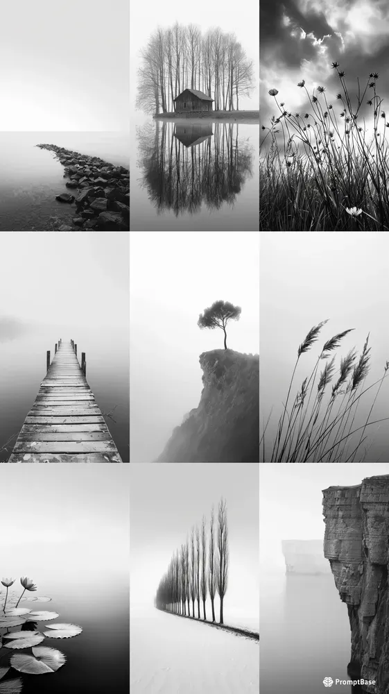 Serene Bw Nature Shots