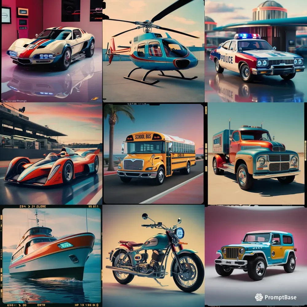 Cool Retro Futuristic Vehicles