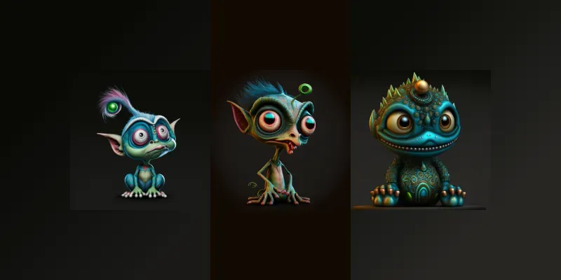 Fantasy 3D Monster Avatars generated by undefined