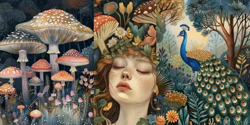 Fairytale Flora  Fauna generated by midjourney