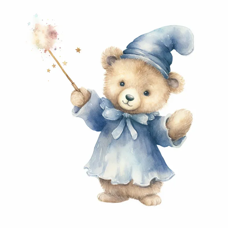 Teddy Bear Watercolor Clipart