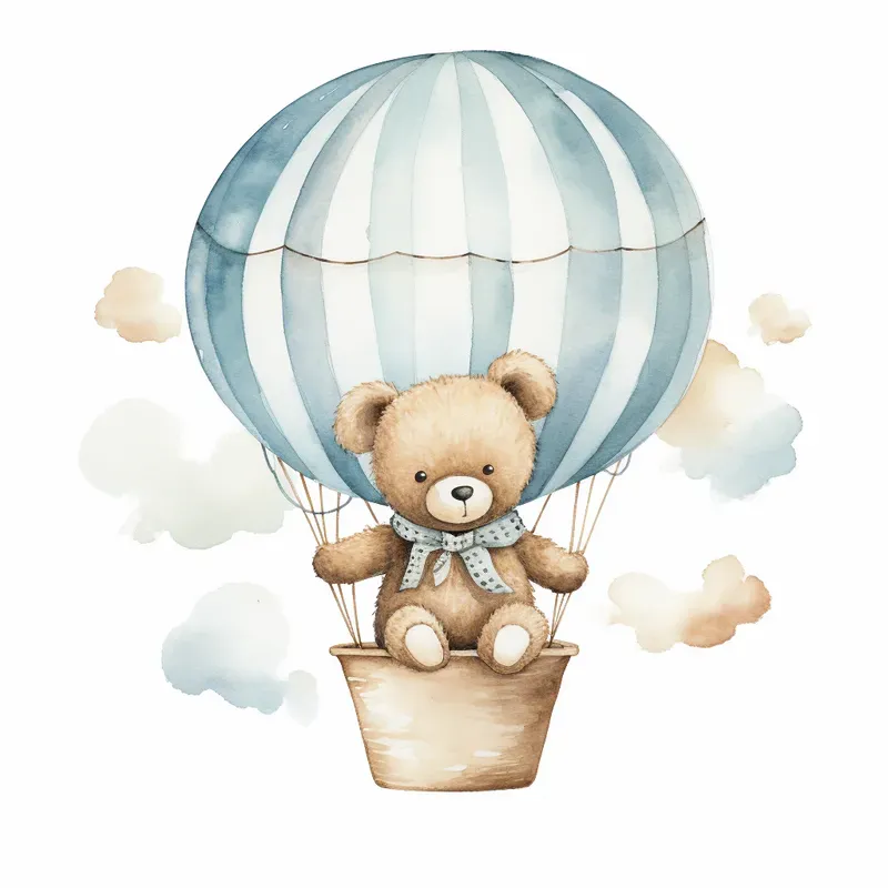 Teddy Bear Watercolor Clipart
