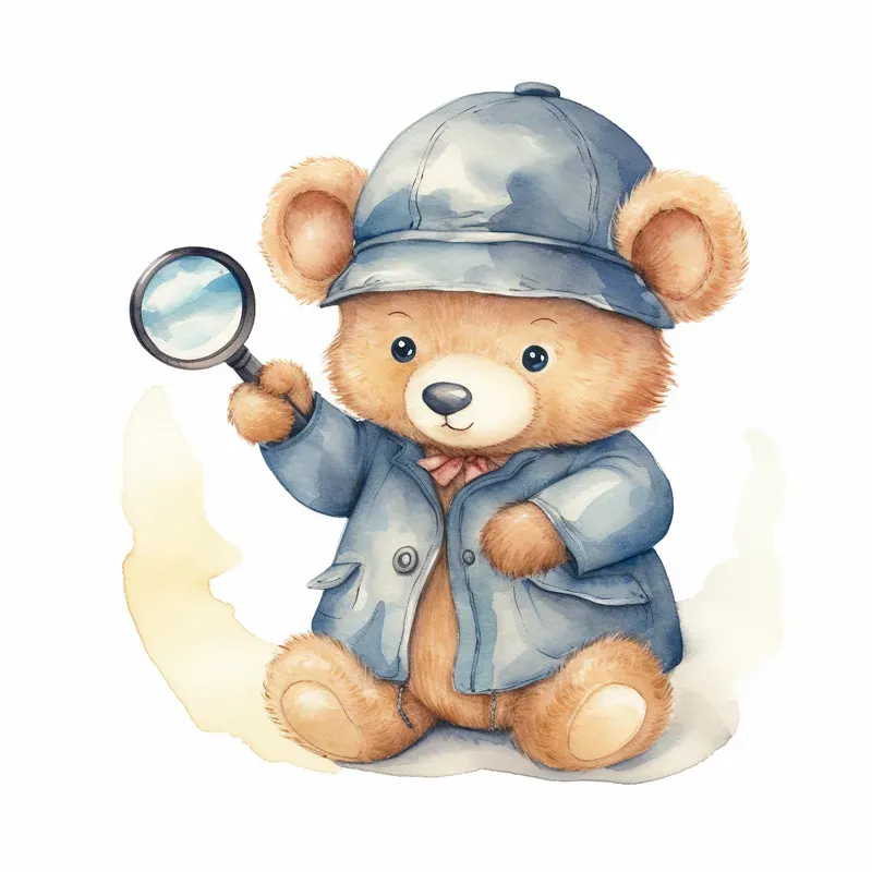 Teddy Bear Watercolor Clipart