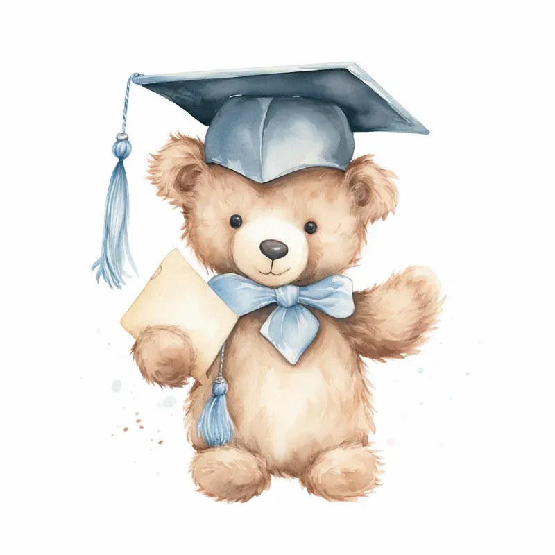Teddy Bear Watercolor Clipart