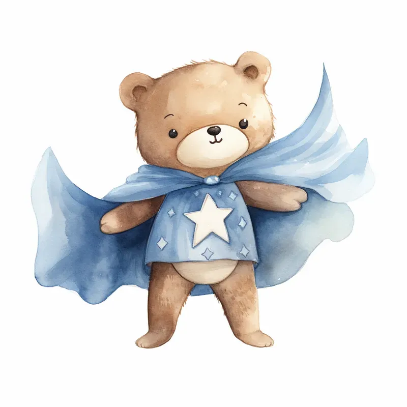 Teddy Bear Watercolor Clipart