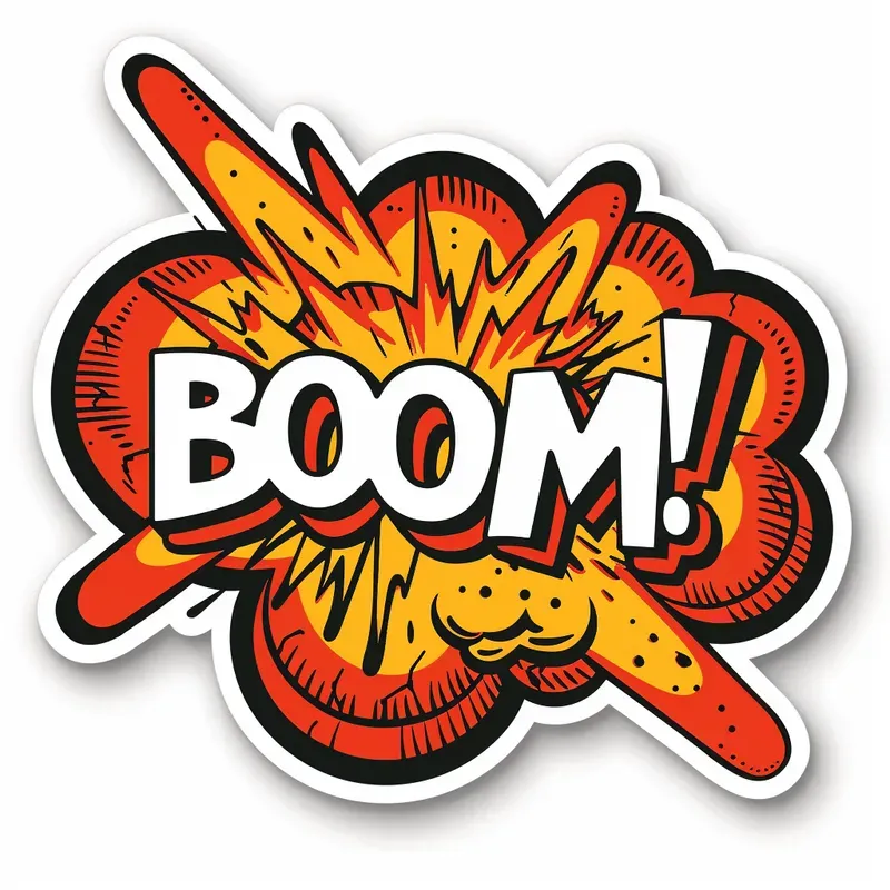 Comic Style Stickers With Text