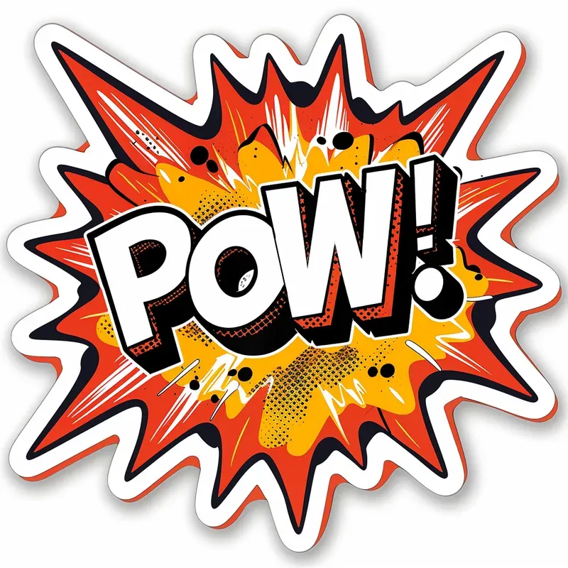 Comic Style Stickers With Text