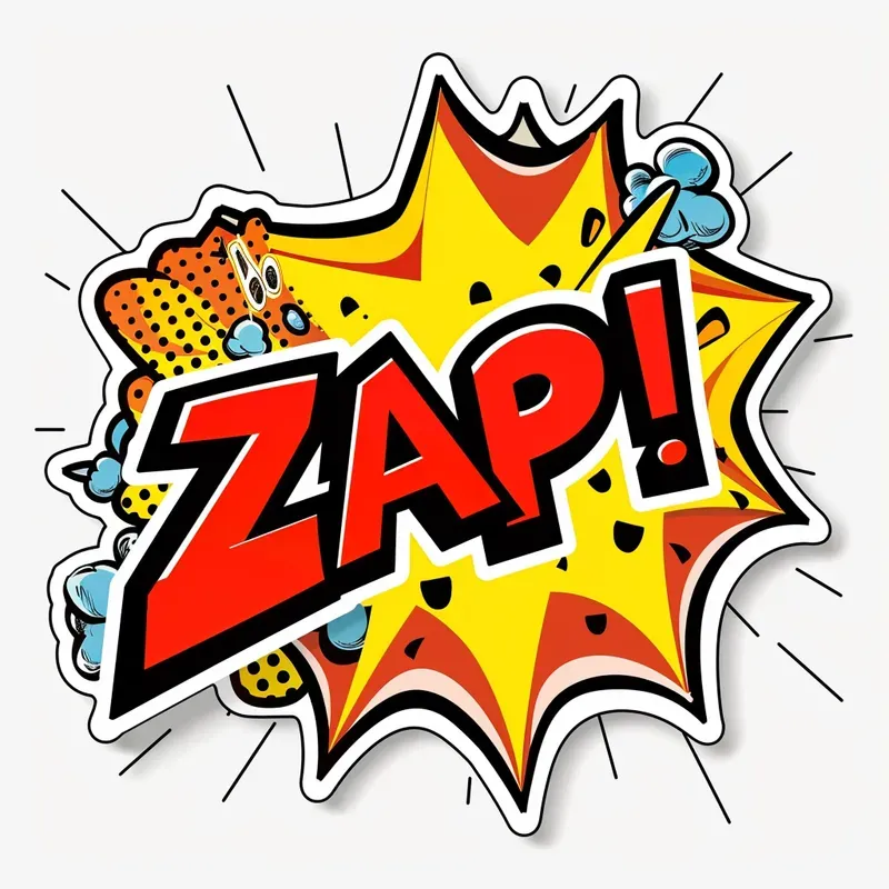 Comic Style Stickers With Text