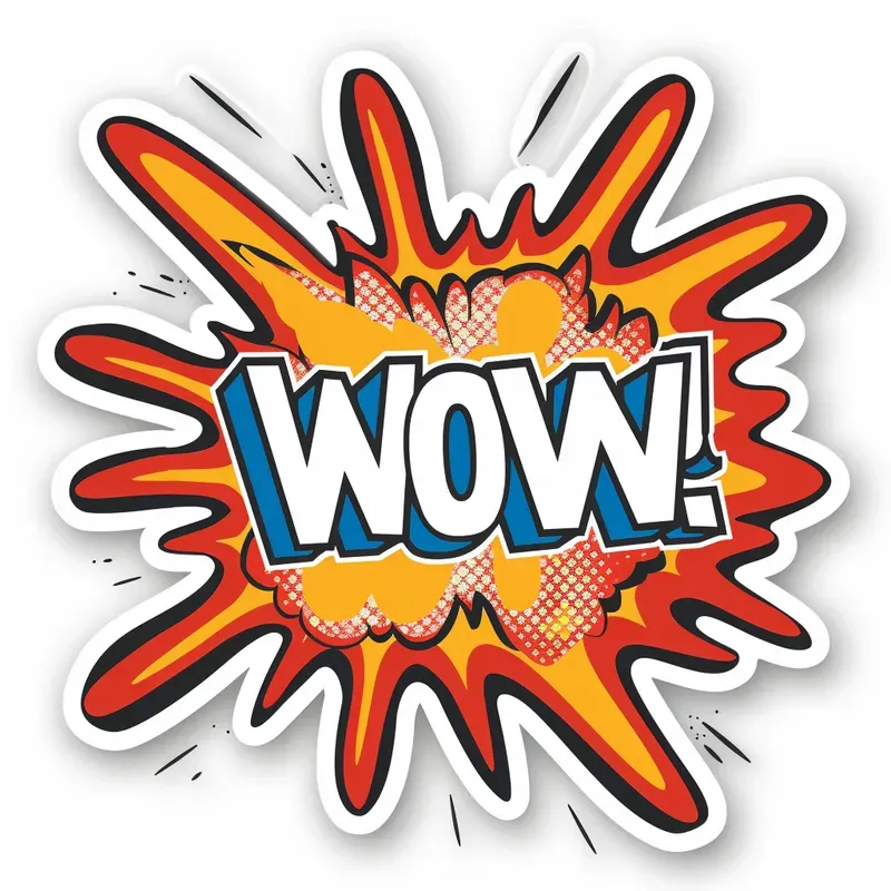 Comic Style Stickers With Text