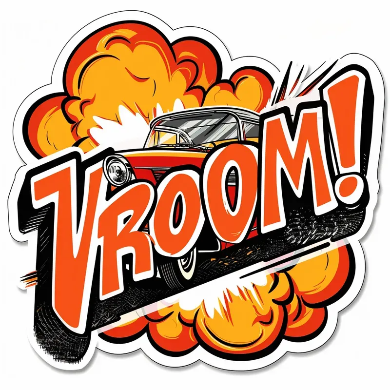 Comic Style Stickers With Text