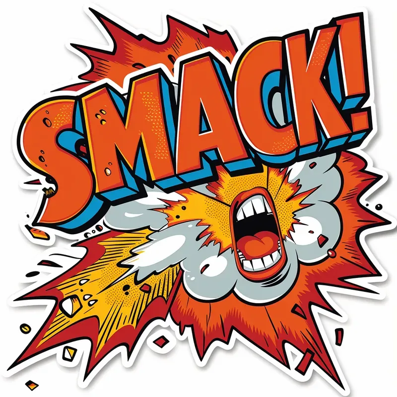 Comic Style Stickers With Text