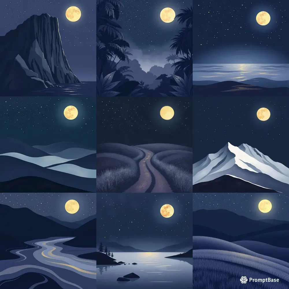Mystical Views Of The Moon