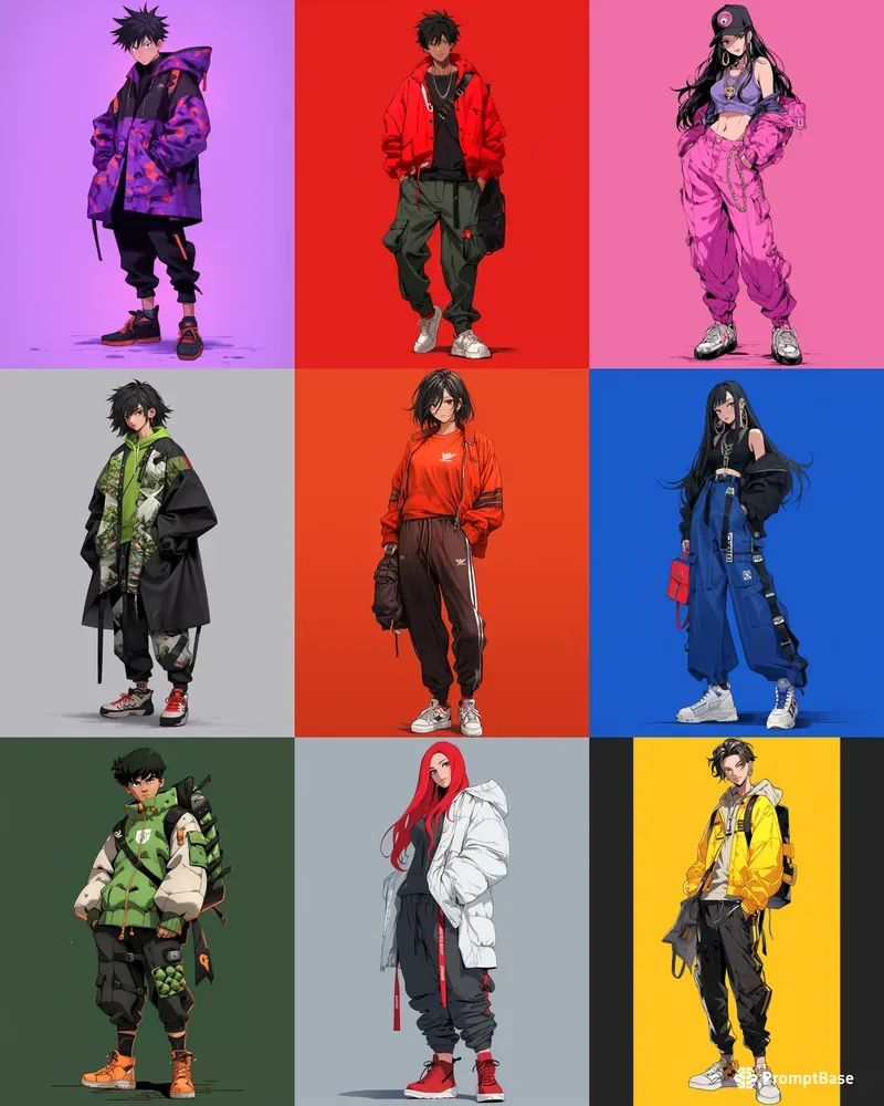 Anime Characters With Streetwear Clothes