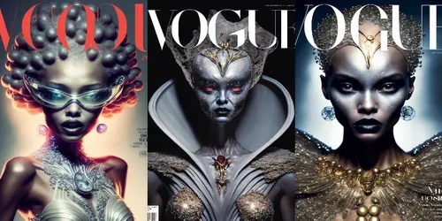 Alien Vogue Cover Photoshoots generated by midjourney