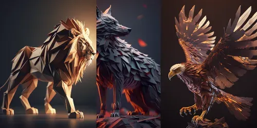 Paper Animal Avatars generated by midjourney