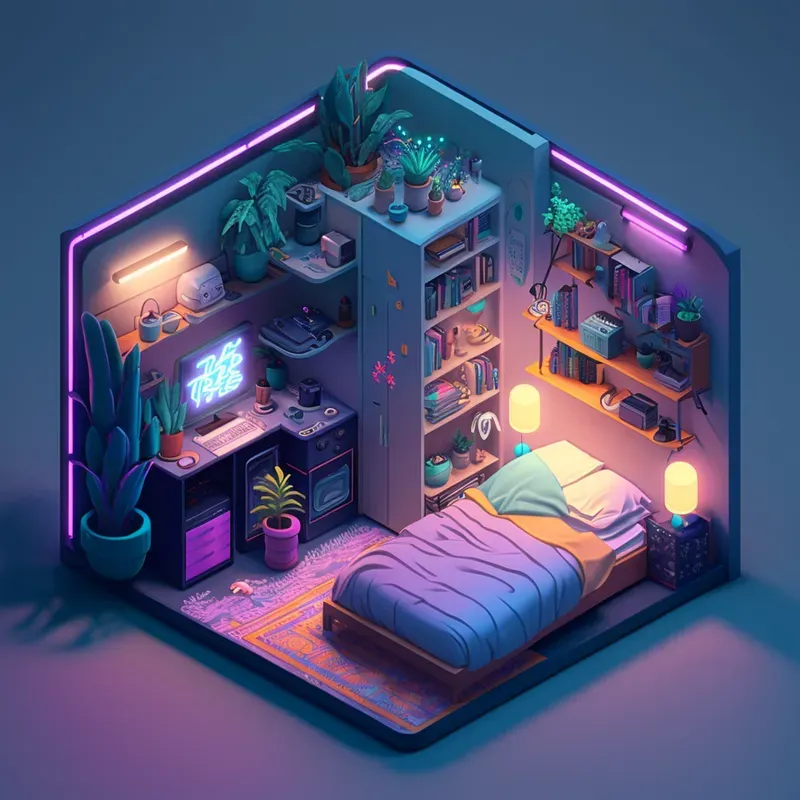 Vibrant 3D Cyberpunk Experiences