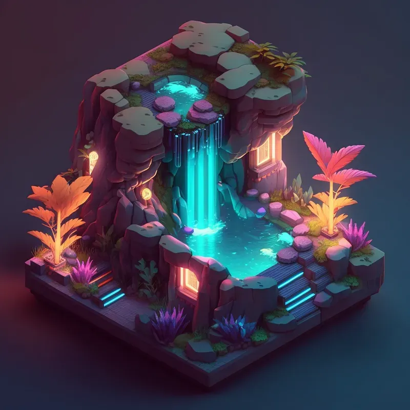 Vibrant 3D Cyberpunk Experiences