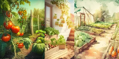 Spring Vegetable Gardens generated by midjourney